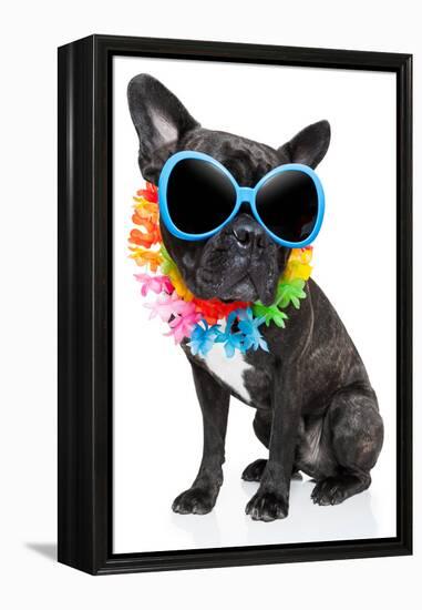 Holiday Summer Dog-Javier Brosch-Framed Premier Image Canvas