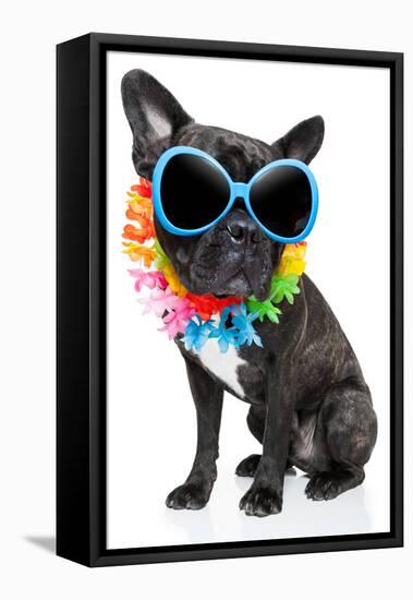 Holiday Summer Dog-Javier Brosch-Framed Premier Image Canvas