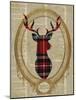 Holiday Tartan Deer I-Sd Graphics Studio-Mounted Art Print