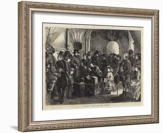 Holiday Time at the Tower-Henry Woods-Framed Giclee Print