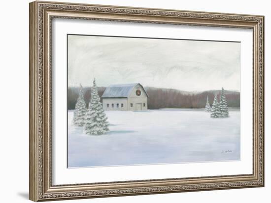 Holiday Winter Barn-James Wiens-Framed Art Print