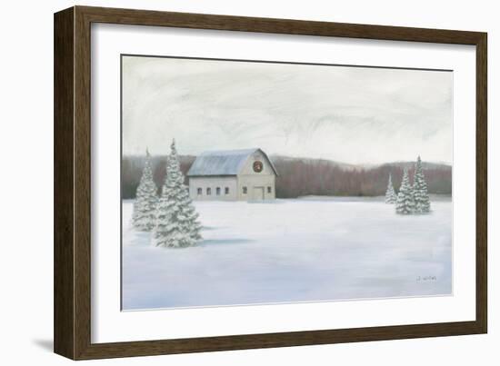 Holiday Winter Barn-James Wiens-Framed Art Print