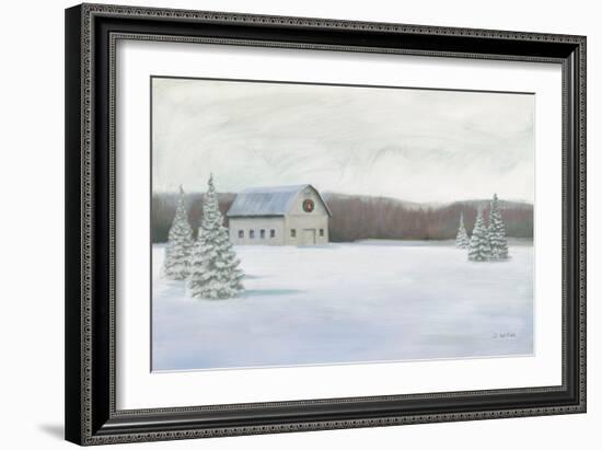 Holiday Winter Barn-James Wiens-Framed Art Print