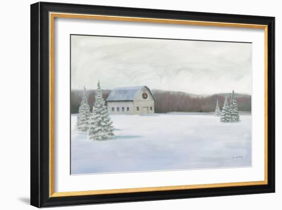 Holiday Winter Barn-James Wiens-Framed Art Print