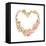 Holiday Wreath of Watercolor Succulents in the Form of Heart, Vector Illustration in Vintage Style.-Nikiparonak-Framed Stretched Canvas