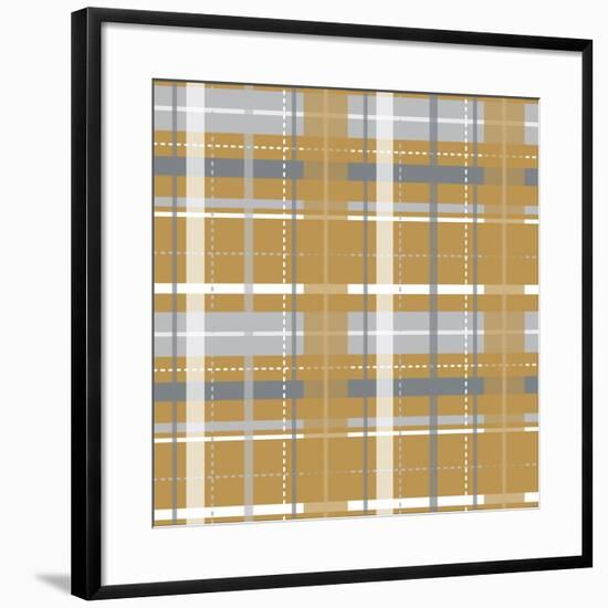 Holiday Yellow Plaid-Joanne Paynter Design-Framed Giclee Print