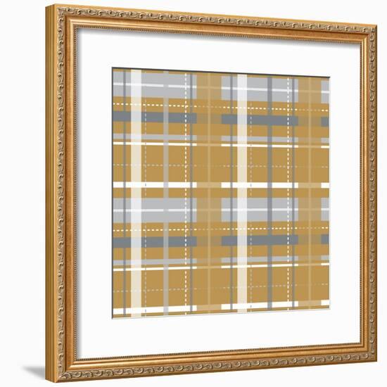 Holiday Yellow Plaid-Joanne Paynter Design-Framed Giclee Print