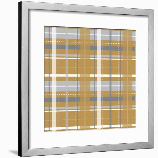 Holiday Yellow Plaid-Joanne Paynter Design-Framed Giclee Print