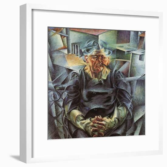 Holizonatal Volumes-Umberto Boccioni-Framed Giclee Print