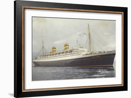 Holland America Line Liner Ss Nieuw Amsterdam-null-Framed Photographic Print