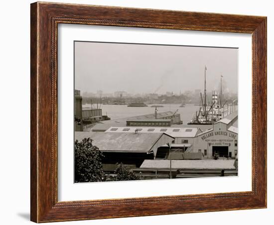 Holland-America Line Piers, Hoboken, N.J.-null-Framed Photo