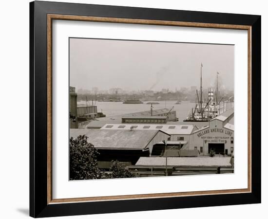 Holland-America Line Piers, Hoboken, N.J.-null-Framed Photo