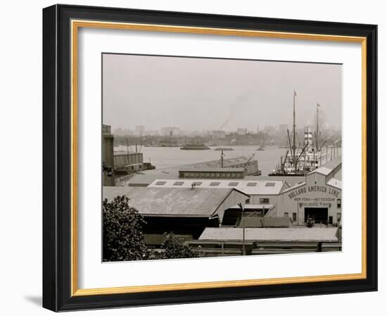 Holland-America Line Piers, Hoboken, N.J.-null-Framed Photo