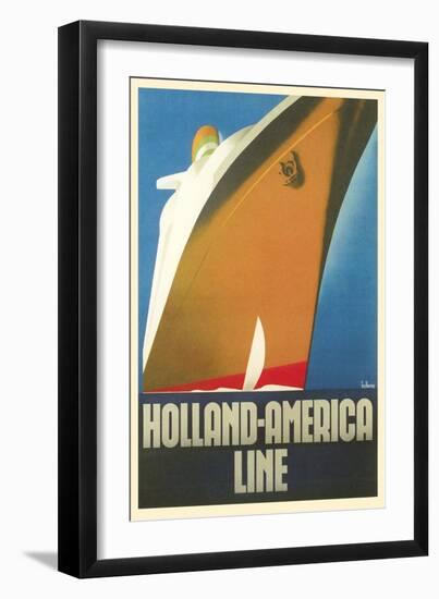 Holland America Line, Ship-null-Framed Art Print