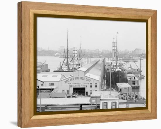 Holland America Piers, Hoboken, N.Y. I.E. N.J.-null-Framed Stretched Canvas