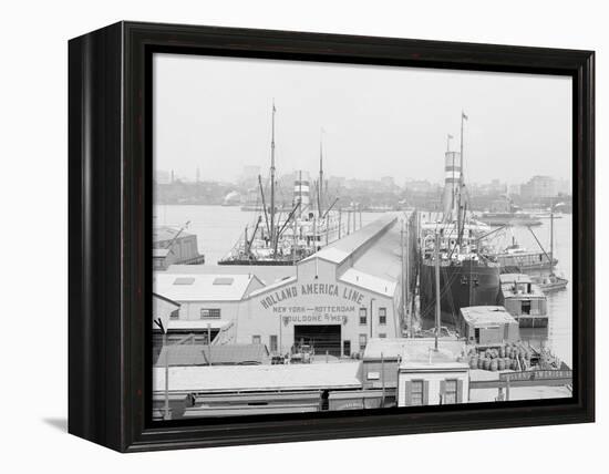 Holland America Piers, Hoboken, N.Y. I.E. N.J.-null-Framed Stretched Canvas