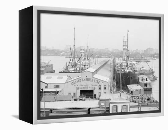 Holland America Piers, Hoboken, N.Y. I.E. N.J.-null-Framed Stretched Canvas