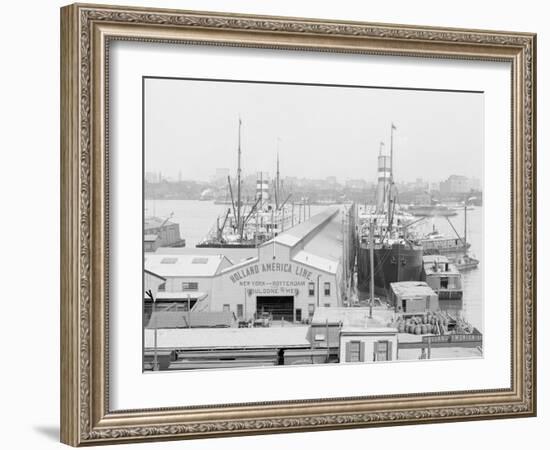 Holland America Piers, Hoboken, N.Y. I.E. N.J.-null-Framed Photo