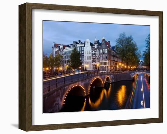 Holland, Amsterdam, Keizersgracht and Leidesegracht Canals-Gavin Hellier-Framed Photographic Print