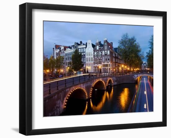 Holland, Amsterdam, Keizersgracht and Leidesegracht Canals-Gavin Hellier-Framed Photographic Print