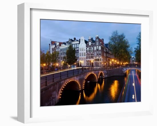 Holland, Amsterdam, Keizersgracht and Leidesegracht Canals-Gavin Hellier-Framed Photographic Print