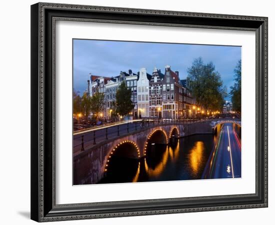 Holland, Amsterdam, Keizersgracht and Leidesegracht Canals-Gavin Hellier-Framed Photographic Print