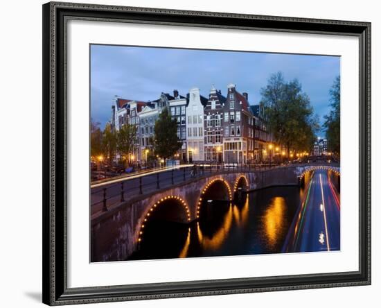 Holland, Amsterdam, Keizersgracht and Leidesegracht Canals-Gavin Hellier-Framed Photographic Print