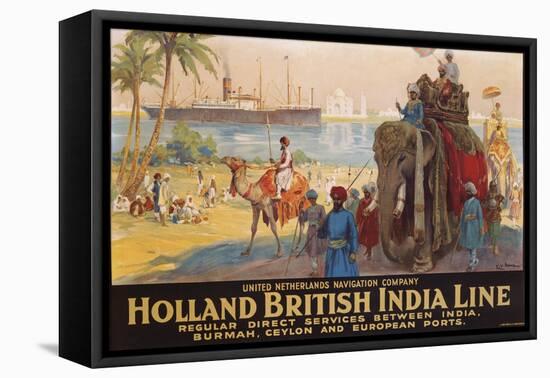 Holland British India Line Poster-E.V. Hove-Framed Premier Image Canvas