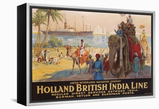 Holland British India Line Poster-E.V. Hove-Framed Premier Image Canvas