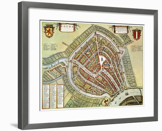 Holland: Gouda Plan, 1649-Jan Blaeu-Framed Giclee Print