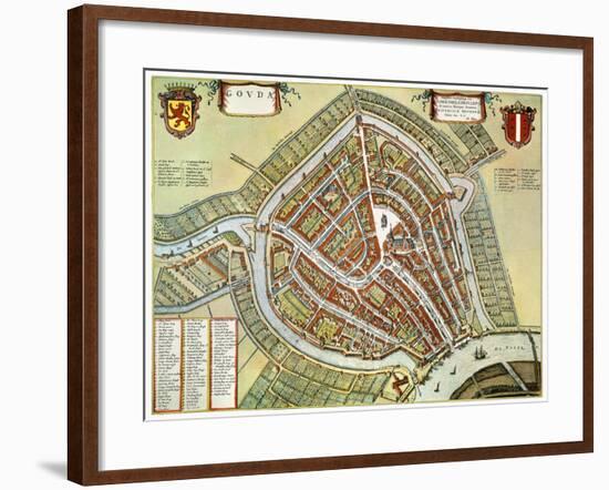 Holland: Gouda Plan, 1649-Jan Blaeu-Framed Giclee Print