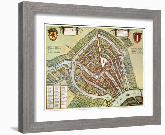 Holland: Gouda Plan, 1649-Jan Blaeu-Framed Giclee Print