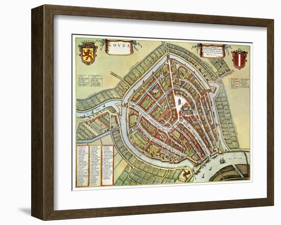 Holland: Gouda Plan, 1649-Jan Blaeu-Framed Giclee Print