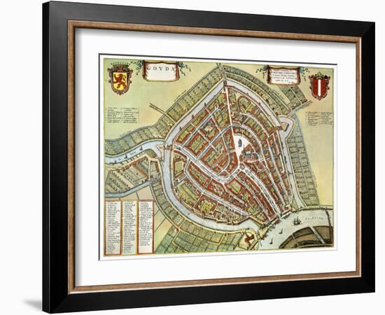 Holland: Gouda Plan, 1649-Jan Blaeu-Framed Giclee Print