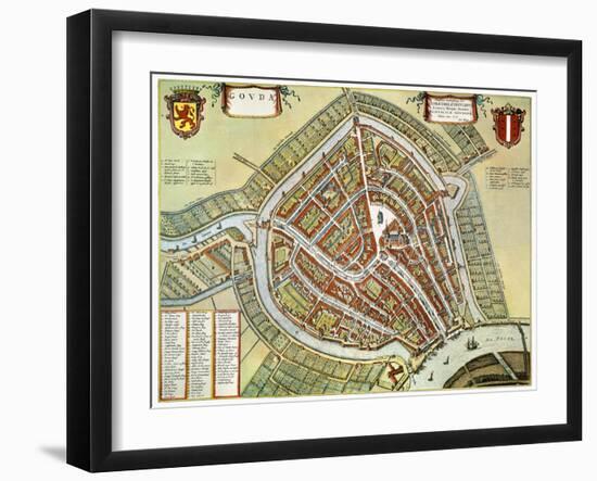 Holland: Gouda Plan, 1649-Jan Blaeu-Framed Giclee Print