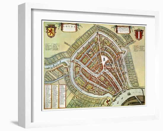 Holland: Gouda Plan, 1649-Jan Blaeu-Framed Giclee Print