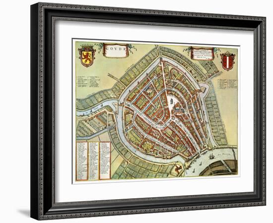 Holland: Gouda Plan, 1649-Jan Blaeu-Framed Giclee Print