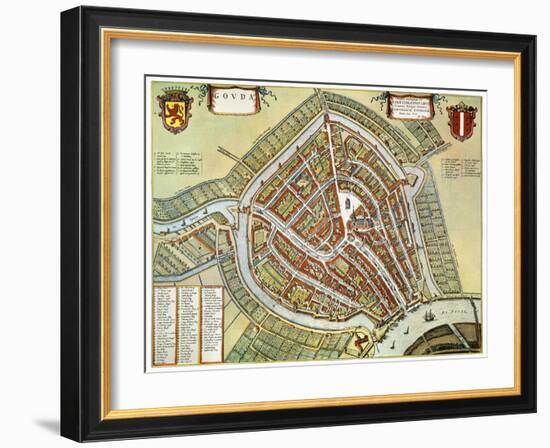 Holland: Gouda Plan, 1649-Jan Blaeu-Framed Giclee Print