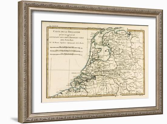 Holland Including the Seven United Provinces of the Low Countries, from 'Atlas De Toutes Les…-Charles Marie Rigobert Bonne-Framed Giclee Print