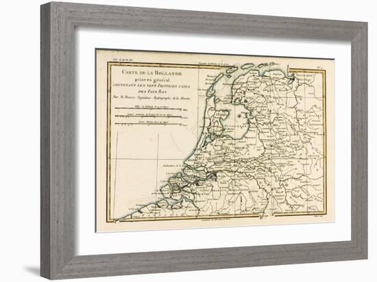 Holland Including the Seven United Provinces of the Low Countries, from 'Atlas De Toutes Les…-Charles Marie Rigobert Bonne-Framed Giclee Print