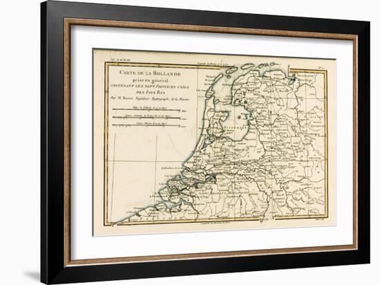 Holland Including the Seven United Provinces of the Low Countries, from 'Atlas De Toutes Les…-Charles Marie Rigobert Bonne-Framed Giclee Print