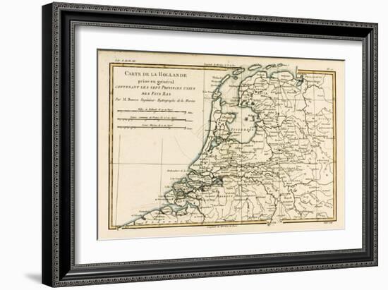 Holland Including the Seven United Provinces of the Low Countries, from 'Atlas De Toutes Les…-Charles Marie Rigobert Bonne-Framed Giclee Print