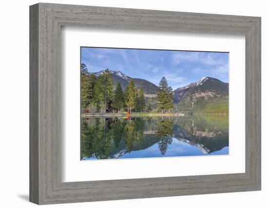 Holland Lake Lodge on Holland Lake in the Lolo National Forest, Montana, USA-Chuck Haney-Framed Photographic Print