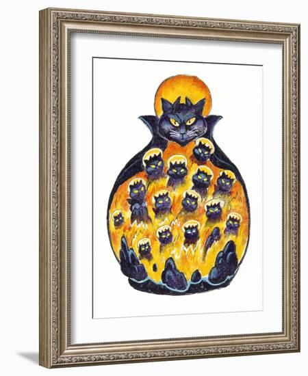 Holloween Cats-Bill Bell-Framed Giclee Print