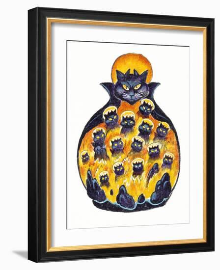 Holloween Cats-Bill Bell-Framed Giclee Print