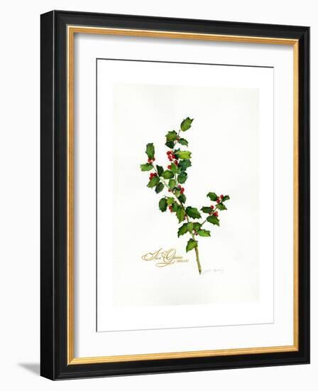 Holly Botanical, 2013-John Keeling-Framed Giclee Print