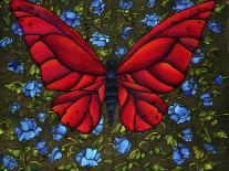 Red On Blue Butterfly-Holly Carr-Giclee Print