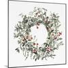 Holly Farmhouse Wreath I-Emma Caroline-Mounted Art Print