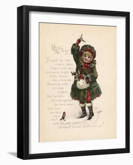 Holly, 'Language of Flowers'-null-Framed Art Print