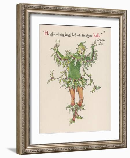 Holly Personified-Walter Crane-Framed Art Print